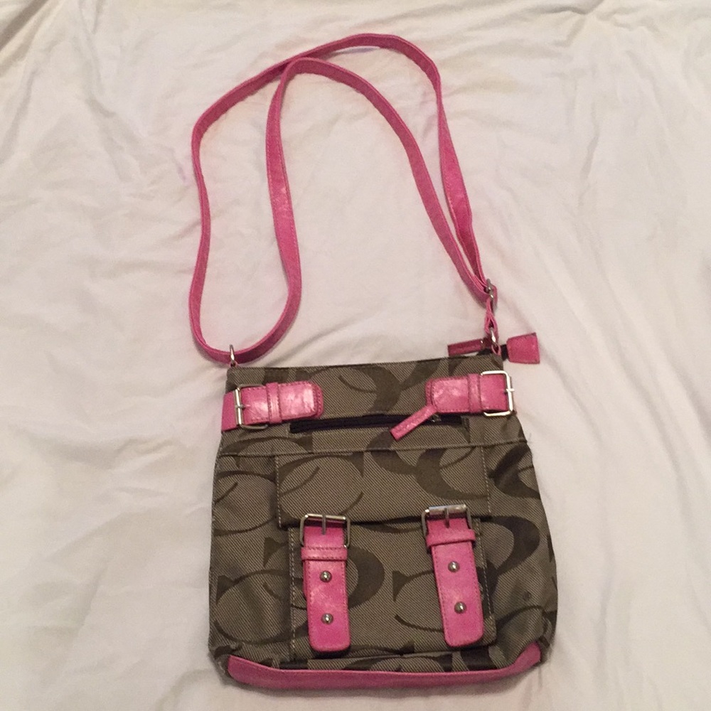 Cleto Pink and Light Brown Handbag